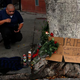 A memorial set up for Charly Keunang on March 2, 2015, the day after he was killed on Skid Row in Los
Angeles
Los Angeles Times screenshot
